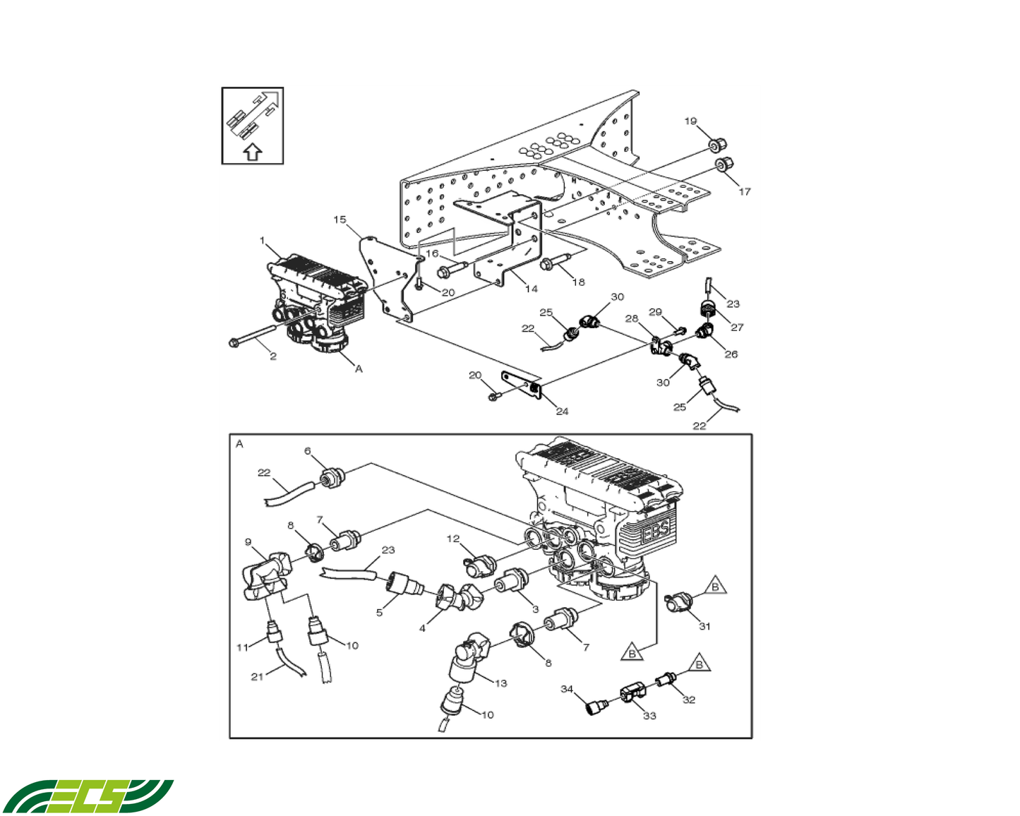 Renault Air Brake Rear Modulator
